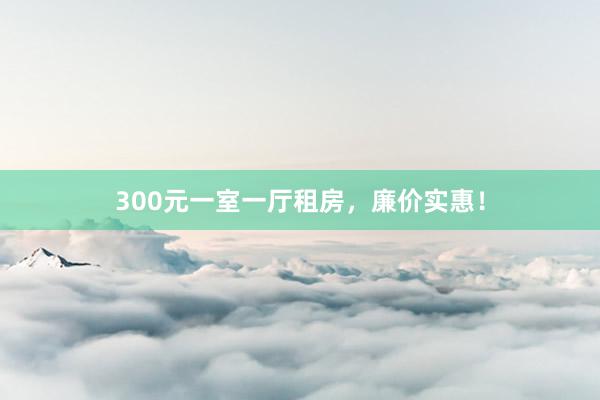 300元一室一厅租房,廉价实惠!